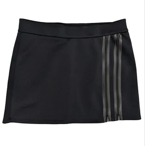 Fabletics Pull-on Mini Skirt Women Size L Black Zip Elastic Hem Accent Waist - Picture 1 of 9