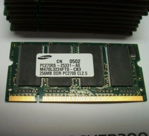 Samsung 256 MB DDR PC 2700 Notebook-Speicher - Bild 1 von 2