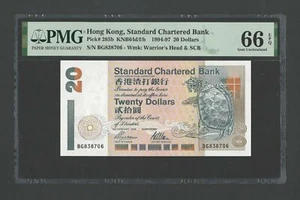 Hong Kong 20 Dollars 1-1-1996 P285b Uncirculated Grade 66 - Picture 1 of 2