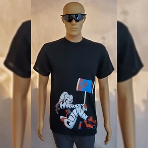 HARLEY QUINN T-SHIRT MEN'S CREW NECK SHORT SLEEVE REGULAR FIT SIZE M BLACK - Picture 1 of 12