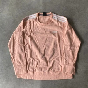 Adidas Sweatshirt Womens XL Striped Pullover Graphics Sports Jumper, Pink - Picture 1 of 9