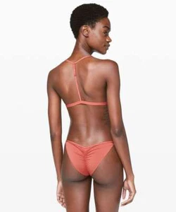 Lululemon Simply There Triangle Bralette and Cheeky Bikini Rustic Coral Size XS - Picture 1 of 10