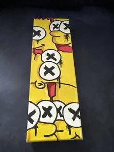 12 X 4 Canvas Shortiez Ink Art Painting Gallery Decor Graffiti Cartoon Bart Drip - Picture 1 of 2