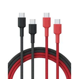 AUKEY CB-CD28 USB C Cable USB C to USB C Cable [2 Pack 6.6ft] - Picture 1 of 8