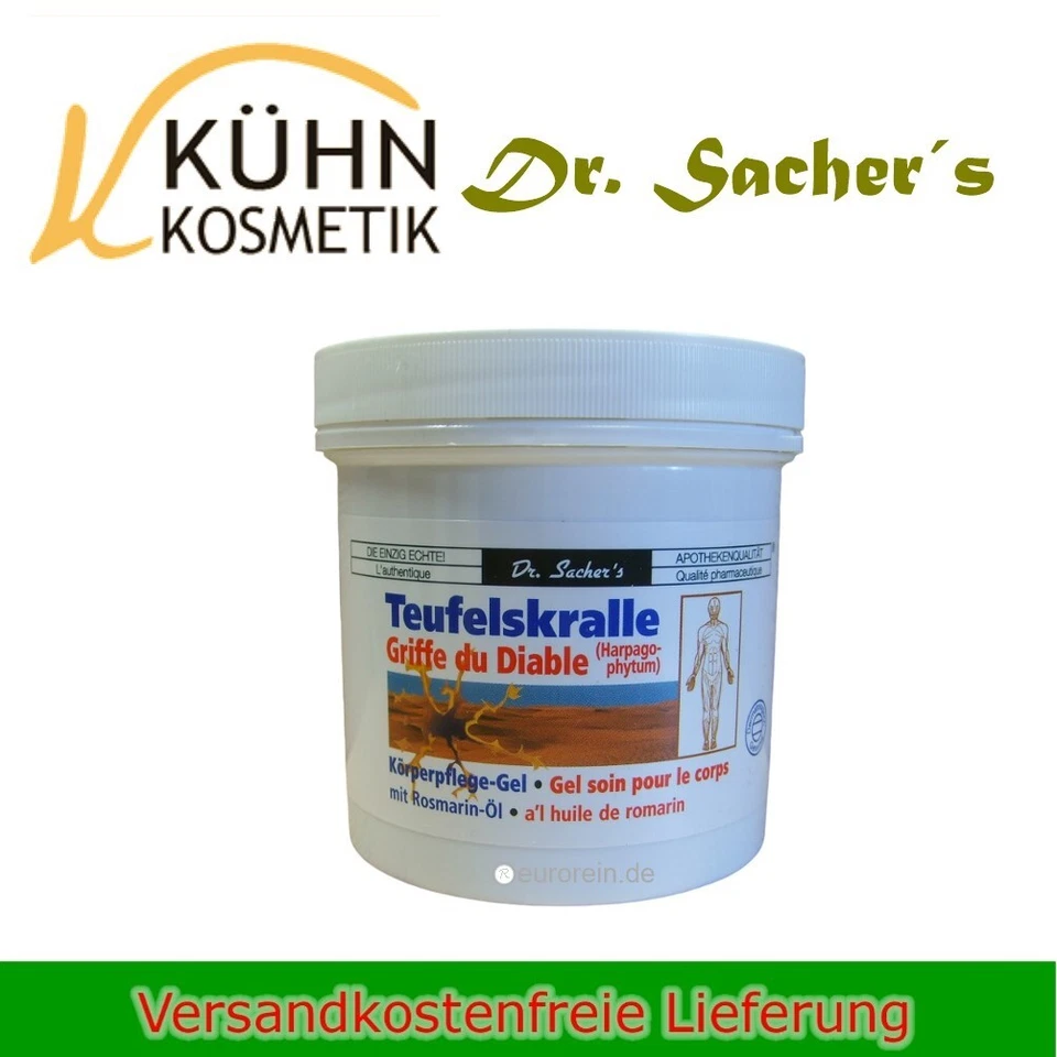 Dr. Sachers Teufelskralle Gel 250ml Rosmarinöl Körper Haut Pflege Massage Gel