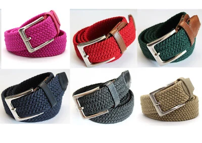 Cintura Cinta Casual Uomo Donna Elasticizzata Intrecciata Corda Elastica Comoda - Immagine 1 di 2