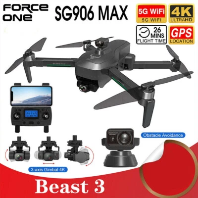 SG906 MAX Beast 3 GPS Drone Laser Obstacle Avoidance 5G WiFi 4K FPV Quadcopter - Image 1 of 4
