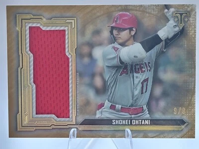 2020 Topps Tribute Shohei Ohtani SJR-SOH Gold Jumbo Relic 9/9 WOW!!!!!! - Image 1 of 2