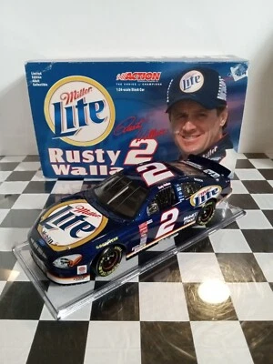  #2 Rusty Wallace Miller Lite 2001 Clear Window Bank 1:24 Scale Car 1 Of 804 - Image 1 of 4