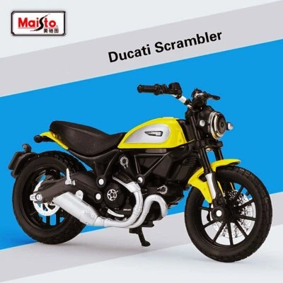 Maisto 1:18 DUCATI Scrambler Motorcycle Model Diecast MOTOGP Toy Gift Yellow - Image 1 of 4