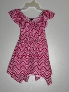 Star Ride Girls Kids Pink off shoulder Summer dress size 6 - Picture 1 of 8
