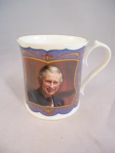 Taza Aynsley Prince Charles 60 cumpleaños edición limitada 1000 británica - Imagen 1 de 6