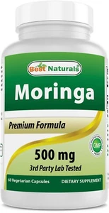 Best Naturals Moringa 500 mg 60 Vcaps - Picture 1 of 7