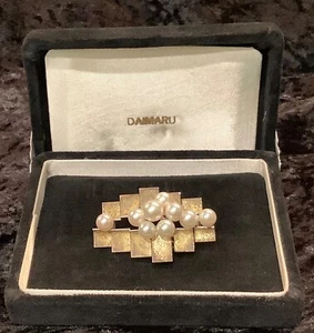 Einzigartiger Modernist 18K Gold & Sterling Perle Cluster Anhänger, Brosche oder Armband - Bild 1 von 11