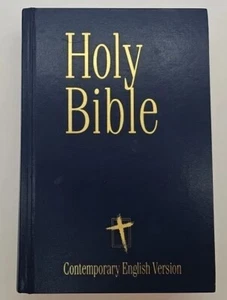 Holy Bible Contemporary English Version 1995 Blue Hard Cover with Maps - Picture 1 of 5