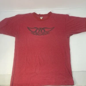 Camicia Aerosmith Vintage Uomo XL Maglietta Ringer Colore Rosso - Foto 1 di 13