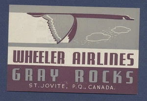Wheeler Airlines - Canada - Vintage luggage label / decal - Picture 1 of 1