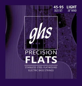GHS Strings light 4-String Bass Precision Flats Flatwound, 38" Winding 45-95 - Picture 1 of 1