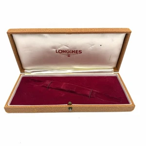 LONGINES BOX SCATOLA IN PELLE PER OROLOGIO vintage marrone XL anni 50 - Imagen 1 de 8