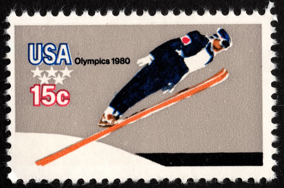 US Stamp Scott # 1797A Mint NH F-VF 15 Cents Olympics Ski Jumping Issue Perf 11 - Image 1 of 1