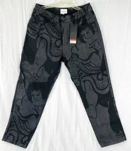 INDIVIDUALIST LAB "KINTARO PRINT" JEANS/Hose - Gr. Herren 34 - dunkelgrau/schwarz - Neu mit Etikett - Bild 1 von 13