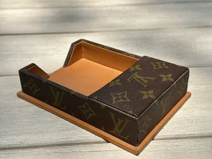 Louis Vuitton Mini Bandeja de Escritorio Porta Notas Raro Monograma Accesorio - Imagen 1 de 9