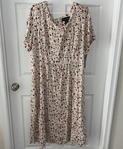 Vintage Jamie Brooke Dress Women’s 22 24 Floral Cottagecore MIDI - Picture 1 of 3
