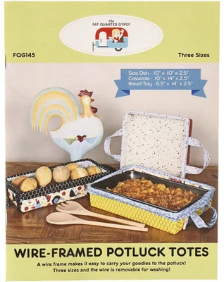 Wire Framed Potluck Totes by The Fat Quarter Gypsy - Image 1 of 2