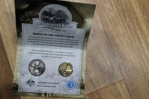 2011 AUSTRALIAN WOOL TWO COIN UNCIRCULATED RAM SET + OUTER FOLDER - Picture 1 of 3