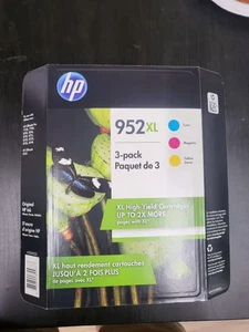 hp XL high yield tri-color ink cartridge 952XL 3-pack (N9K30BN) expired - Picture 1 of 2