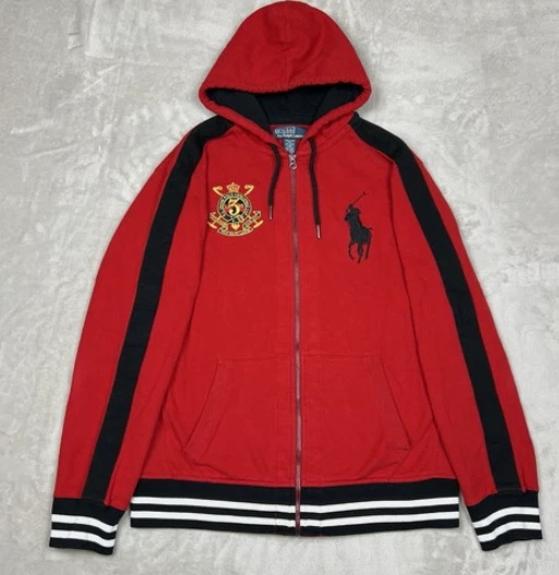 Polo Ralph Lauren Big Pony Snow Challenge Cup Rojo Cremallera Sudadera con Capucha Para Hombre’s Grande Foto 1 de 1