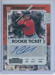 2021 Contenders Ramon Urias ROOKIE TICKET CRACKED ICE AUTO AUTOGRAPH 12/23 O's - Picture 1 of 2