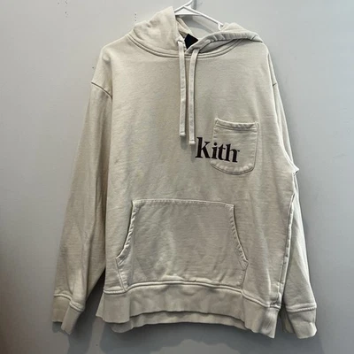 Kith Sudadera con Capucha Para Hombre Mediana Pullover Sudadera Cordón Logo Bolsillo Foto 1 de 4