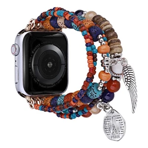 Correa de pulsera de cuentas para Apple Watch 9 8 7 6 5 SE Ultra 2 40/44/41/45/49 mm - Imagen 1 de 19