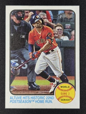Jose Altuve 2022 Topps Heritage World Series Flip Stock SSP PR/5 #206 ASTROS - Image 1 of 2
