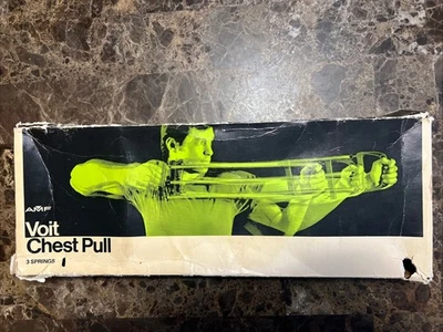 Máquina de Ejercicio AMF Voit Spring Chest Pull Original Muelles y Caja EE. UU. Foto 1 de 4