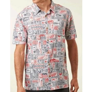 Camicia Jack O'NEILL Americana Uomo XXL Vestibilità Relaxed Manica Corta Patriot Hawaiian - Foto 1 di 13