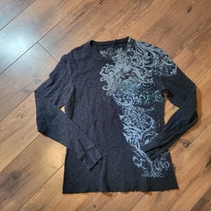 Maglia uomo manica lunga grunge Y2K stile gotico afflizione cyber waffle termica 3A - Foto 1 di 5