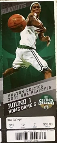 Bulls @ Celtics 2009 NBA Playoff Ticket Paul Pierce 26 Pts / Rondo 28 Pts 11 Ast Cover