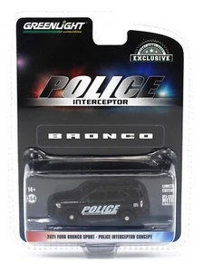 1:64 GreenLight *POLICE INTERCEPTOR* 2021 Ford Bronco Sport POLCE CAR *NIP* - Picture 1 of 1