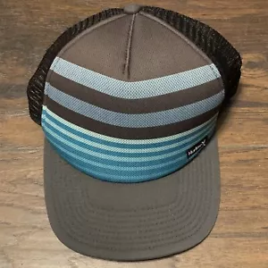 Costume da bagno Hurley costume da surf schiuma logo anteriore rete posteriore camionista a righe cappello snapback - Foto 1 di 11