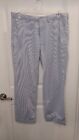 Polo Seersucker Blue White Pants Classic Fit, 36" Waist 29" Inseam, 100% Cotton
