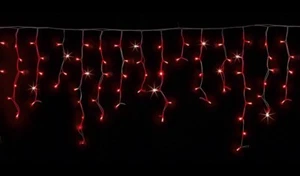 TENDA LUMINOSA CATENA 100 LED ROSSA 3 METRI ESTERNO INTERNO COLLEGABILE - Imagen 1 de 2