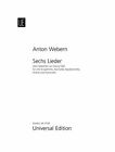 WEBERN SECHS LIEDER Op14 Parts op. 14  op. 14 set of parts  sheet music   Webern