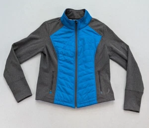 Exertek Women's Jacket Lightweight Size PL Blue Gray Full Zip Athletic Runnin - Picture 1 of 18