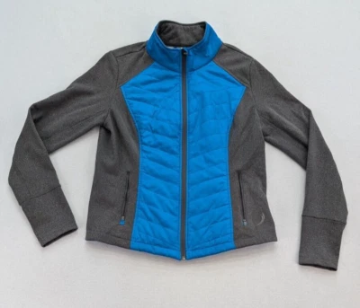 Exertek Women's Jacket Lightweight Size PL Blue Gray Full Zip Athletic Runnin - Image 1 of 4