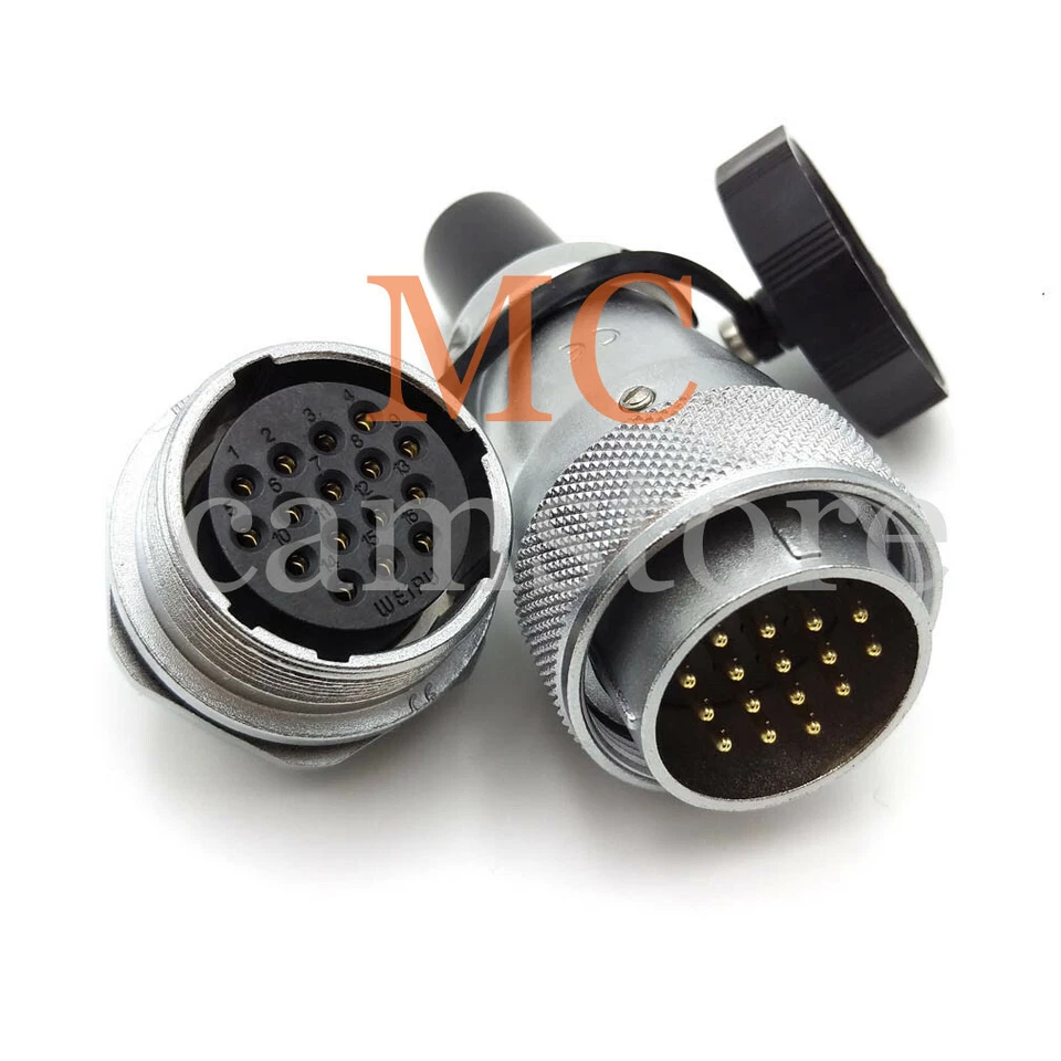 WEIPU WS28 16Pin Panel Mount Waterproof Plug Socket,Industrial Wire Connector - Image 1 of 4