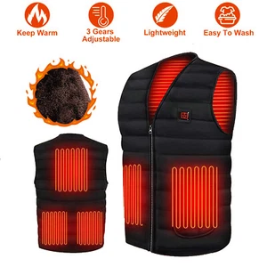 Electric Heated Vest & 20000mAh Power Bank Men Women Thermal Heating Coat Jacket - Picture 1 of 21