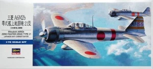 Hasegawa D21 1/72 Scale Model Kit IJN Mitsubishi A6M2b Zero Fighter Zeke Type 21 - Picture 1 of 2