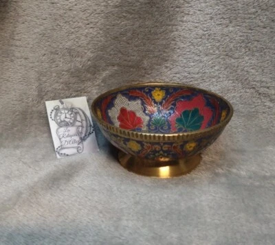 Petite coupelle à pied en laiton indienne  - Photo 1/4